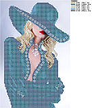 Схема для вишивки бісером Блондинка (у блакитному), фото 2