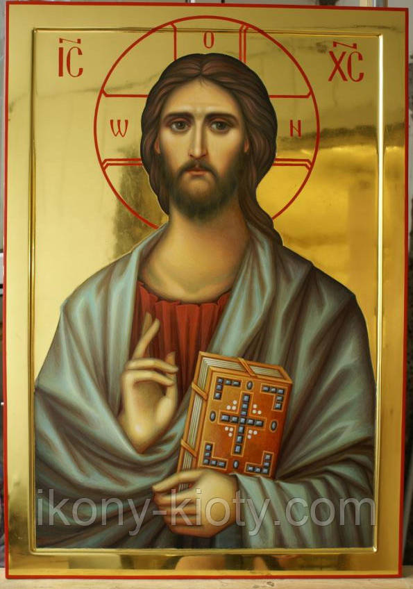Золочення сусальним золотом ікон Ісуса Христа.