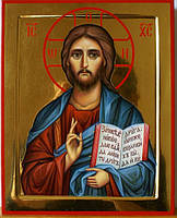 Золочення сусальним золотом ікон Ісуса Христа., фото 3