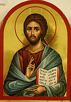 Золочення сусальним золотом ікон Ісуса Христа., фото 4