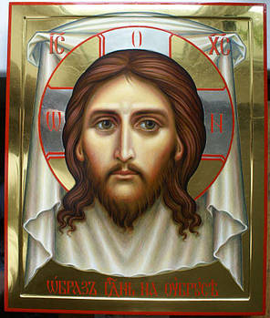 Золочення сусальним золотом ікон Ісуса Христа "Нерукотворний образ".