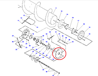 Звёздочка Z-49 привода шнека жатки D28285443 Massey Ferguson