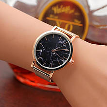 Розкішні годинник рожеве золото сталевий ремінець