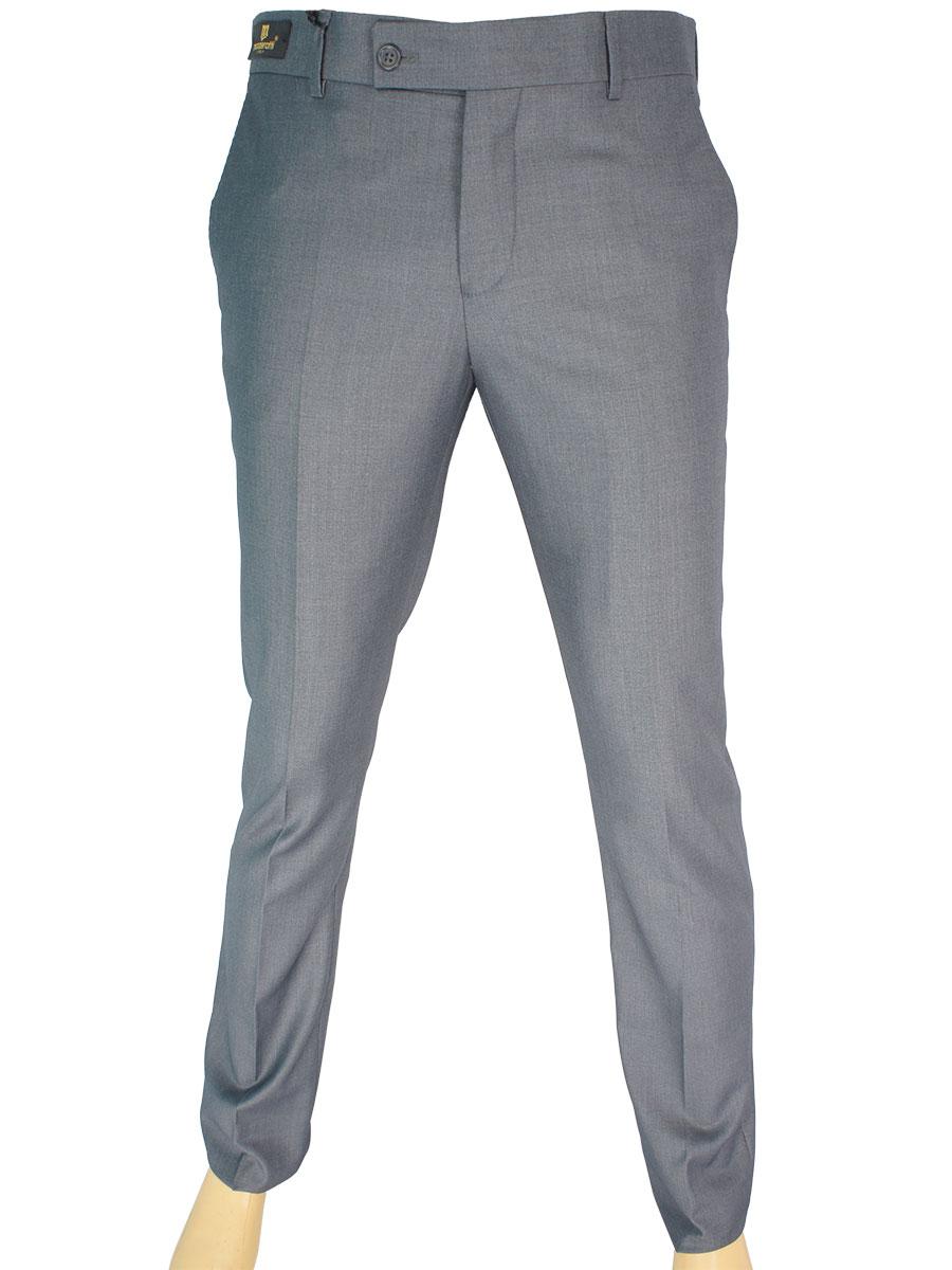 Завужені чоловічі класичні брюки Monzeratti Slim grey сірого кольору