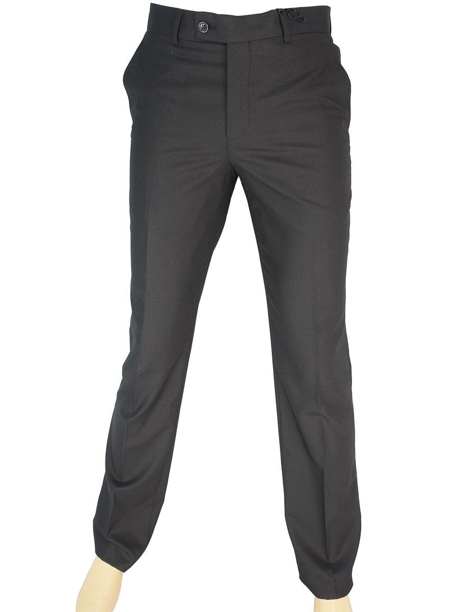 Чорні чоловічі класичні брюки Monzeratti 0679 black cell, фото 1