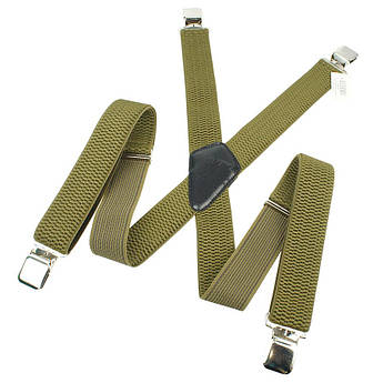 Чоловічі широкі підтяжки Top Gal 40-X olive в оливковому кольорі