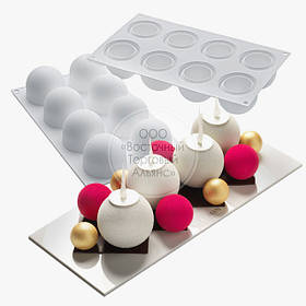 Форма силіконова для мусових тортів — півсфери — 30х17,5х5 см