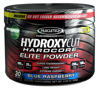 Жироспалювач Muscletech Hydroxycut Hardcore Elite Powder 30 порц.