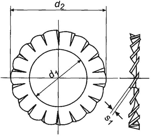 Креслення шайби DIN 6798А