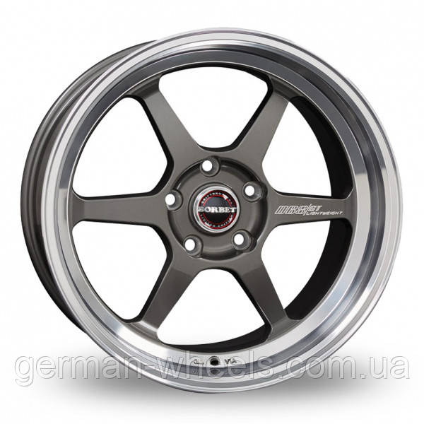 Диски Borbet DB8 GT колір Graphite Rim Polished параметри 8.5J x 18" 5 x 112 ET 25