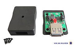 Знижувальний перетворювач DC-DC 2 А з корпусом (вхід 6-20 вольтів, вихід 5 вольтів USB) для сонячних панелей