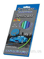 Карандаши "Speedway", Kidis, гибкие, 12 цветов