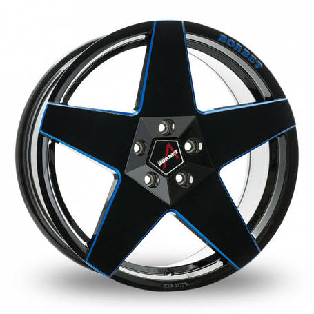 Диски Borbet A NEU колір Black Blue Glossy