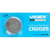 Батарейка літієва Videx CR2025 3V 5 pcs blister card 100 шт./пач.