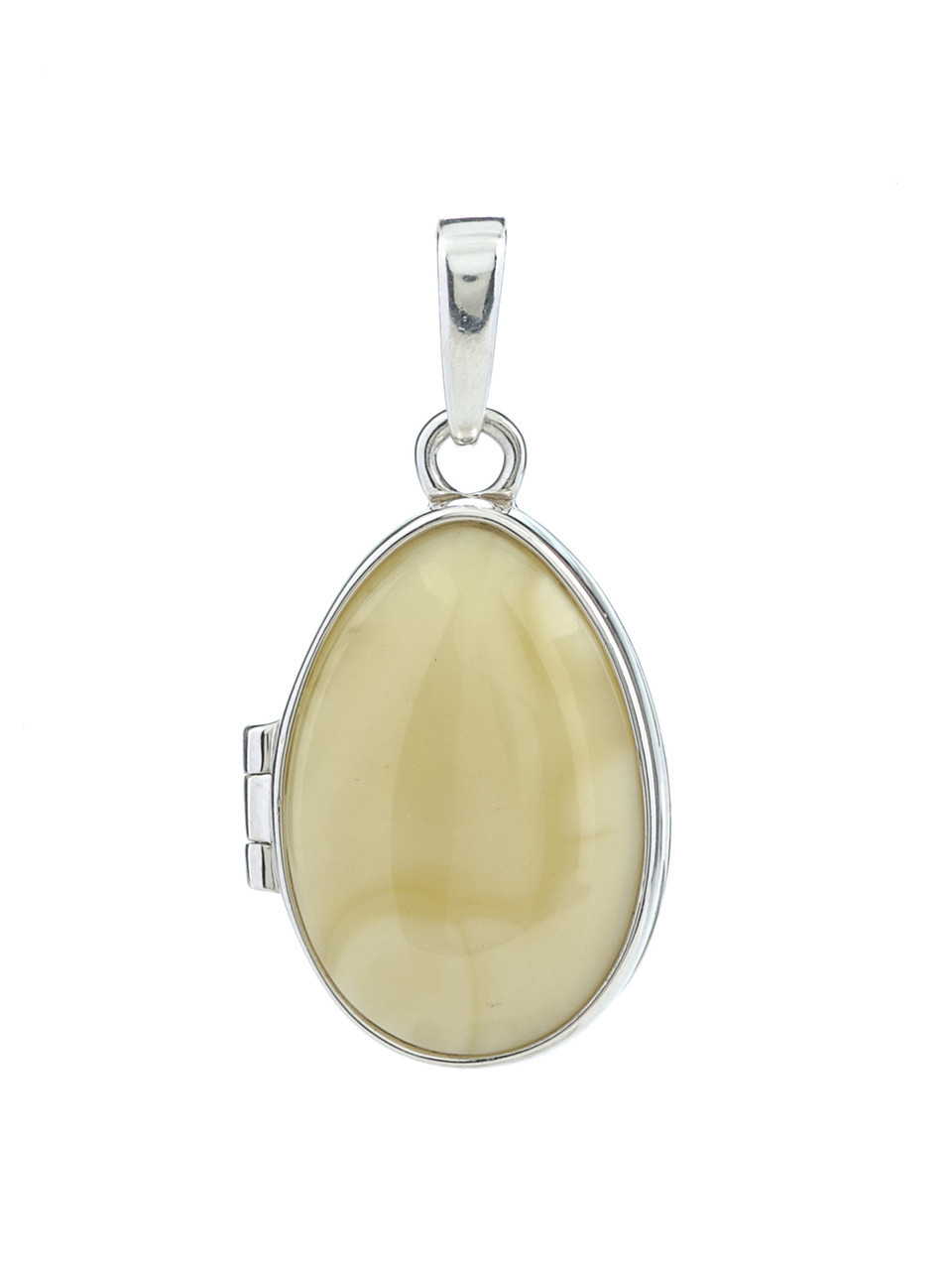 Підвіска-медальйон із бурштином срібна 526PEN-m, фото 1