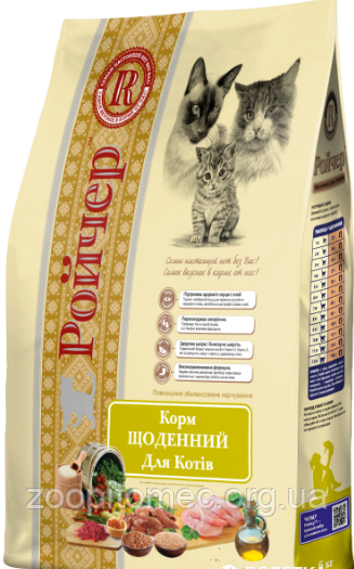 Корм для кішок РОЙЧЕР(Roycher) Щоденний з м'ясом курки, 6 кг, фото 1