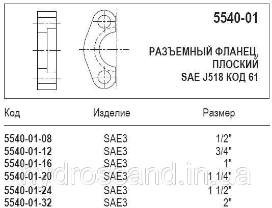 Рознімний фланець, плоский, 5540-01