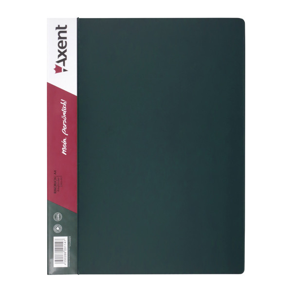 Папки на кільцях А4 Axent 2 кільця 25мм зелена 1207-05-A