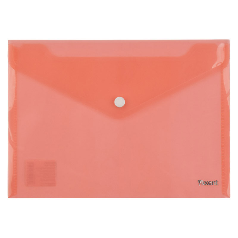 Папка на кнопці Axent А5 прозора червона 1522-24-A