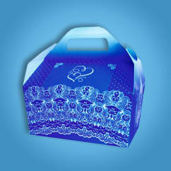 Коробочка для торта та карава синя "Для дорогих гостей" RC-031