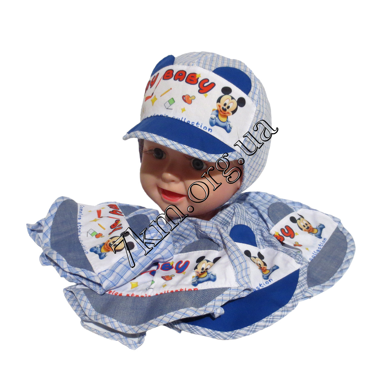 Кепка дитяча для хлопчика "my baby" 46 р. +зав'язки Оптом RTY 75213