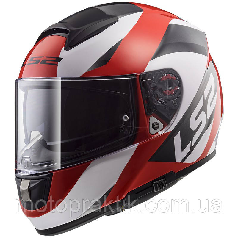 LS2 FF397 VECTOR FT2 WAVY, BLACK RED WHITE, XXS Мотошолом інтеграл