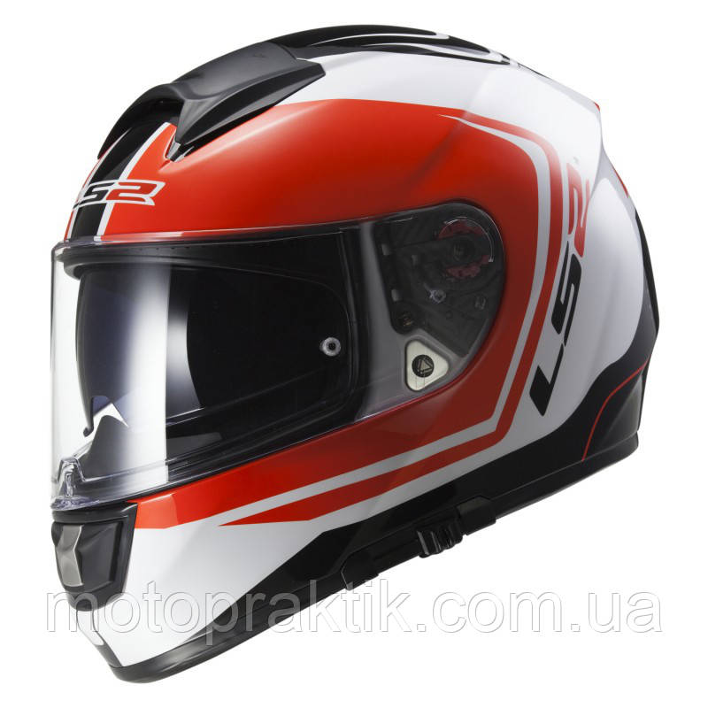 LS2 FF397 VECTOR FT2 WAKE, WHITE BLACK RED, XXS Мотошолом інтеграл