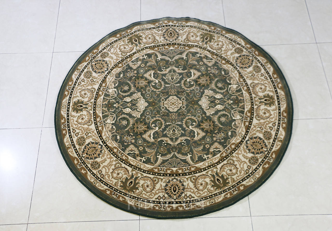 КЛАСИЧНИЙ КИЛИМ ORIENTAL 3416 ЗЕЛЕНИЙ КРУГЛИЙ