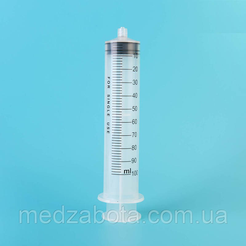 Шприць Луєр-Лок 100 мл 3-комп. з голкою 18G 1,2*40 Alexpharm, фото 1