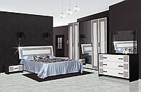 Модульная система для спальни «Бася Новая» Мир Мебели Комплект_1: кровать 2сп (1,6м), тумбочка (2 шт.), комод,