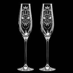 Весільні келихи для молодих з Swarovski "Корона"