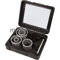 Набір коронок Miol 23-530 з вольфрамовим напиленням, 7шт. (33, 53, 67, 73, 83мм) в кейсі, PREMIUM