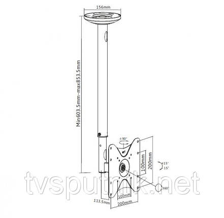 Стельовий кронштейн ITECHmount CELB 223R B (від "17 "42), фото 3