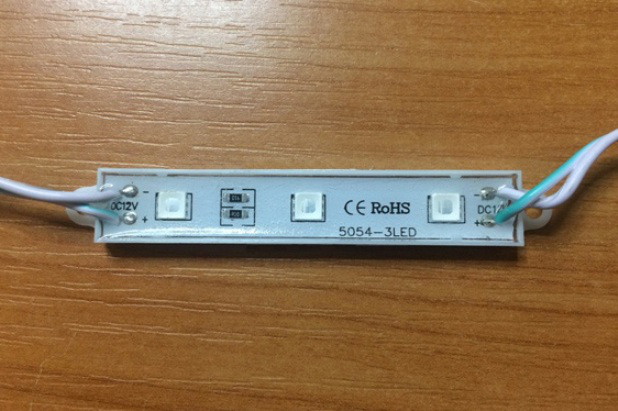 Світлодіодний модуль SMD 5054 3 світлодіода 120* зелений IP65 Код.58689