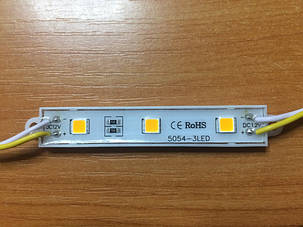 Світлодіодний модуль SMD 5054 3 світлодіода 120* жовтий IP65 Код.58686, фото 1