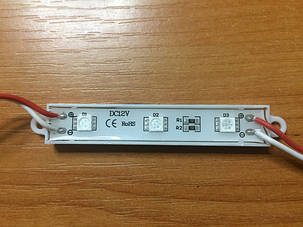 Світлодіодний модуль SMD 5050 3 світлодіода 120* червоний IP67 Код.58077, фото 1
