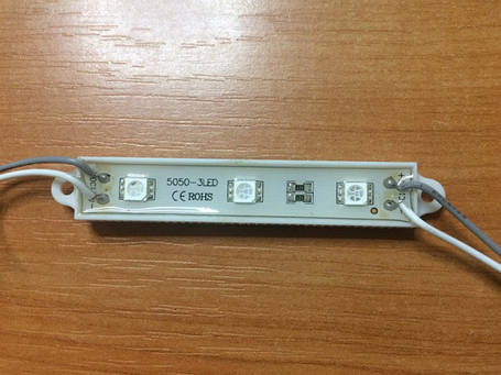 Світлодіодний модуль SMD 5050 3 світлодіода 120* зелений IP67 Код.57114, фото 1