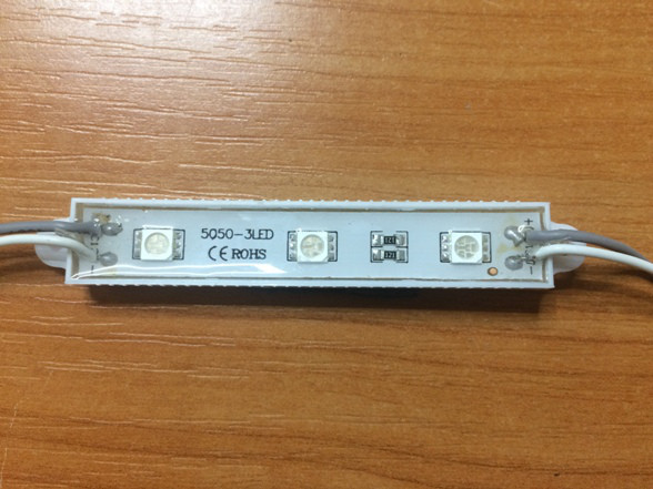 Світлодіодний модуль SMD 5050 3 світлодіода 120* синій IP67 Код.57113