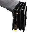 Чоловічий портфель зі штучної шкіри 787-9673 чорний, фото 9