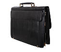 Чоловічий портфель зі штучної шкіри 787-96892 чорний, фото 3