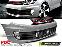 Передний бампер тюнинг обвес Volkswagen VW Golf 6 в стиле GTI под PDC