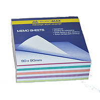 Блок паперу для нотаток непроклеенный Buromax 90х90х30мм асорті кольорів BM.2257