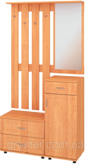 Вішалка Затишок (МДФ) для передпокою з тумбою., фото 1