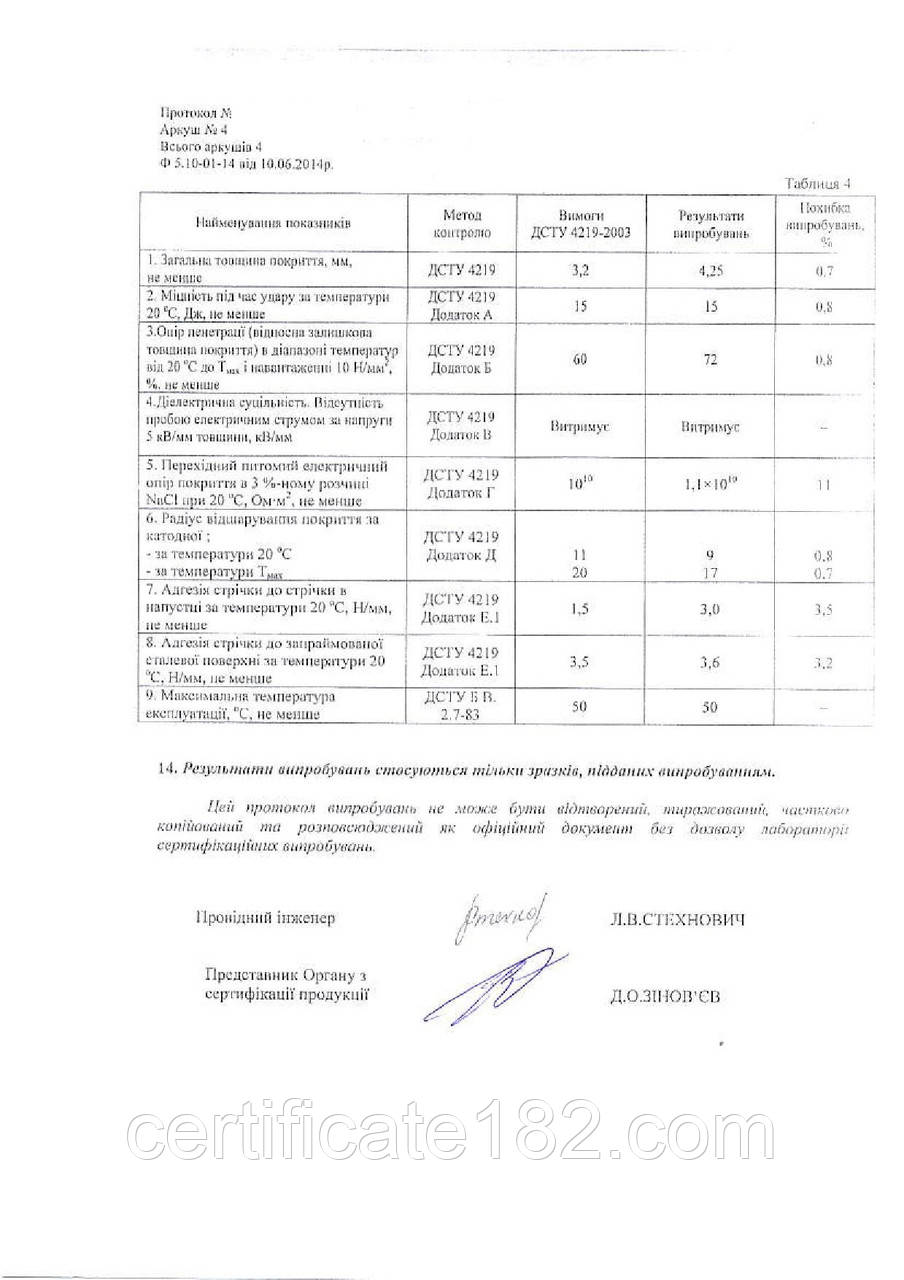 Проведение сертификационных испытаний и сертификация противокорозионных изоляционных покрытий - фото 10 - id-p681710890