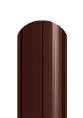Штакет полукруглый двухсторонний полиестер 8017 темно-коричневый