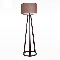 Дерев'яний торшер з абажуром в стилі модерн в спальню, зал, кафе