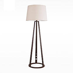 Дерев'яний торшер з абажуром в стилі модерн в спальню, зал, кафе