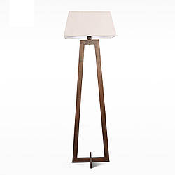 Дерев'яний торшер з абажуром в стилі модерн в спальню, зал, кафе