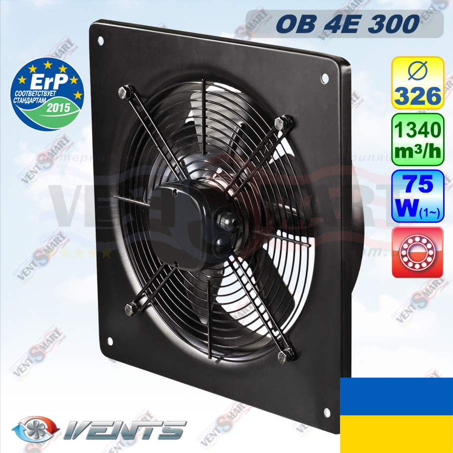 VENTS OV 4E 300 осьовий вентилятор низького тиску