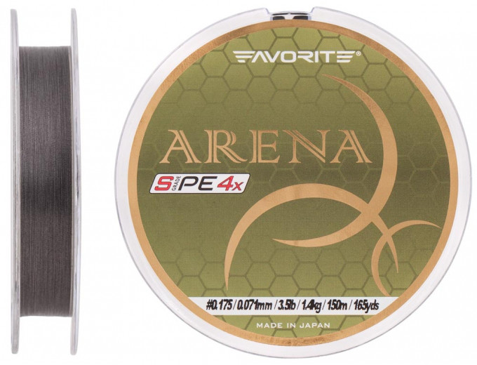 Шнур Favorite Arena PE 100m (silver gray) #0.2/0.076 mm 5lb/2.1 kg (1693.10.93 )